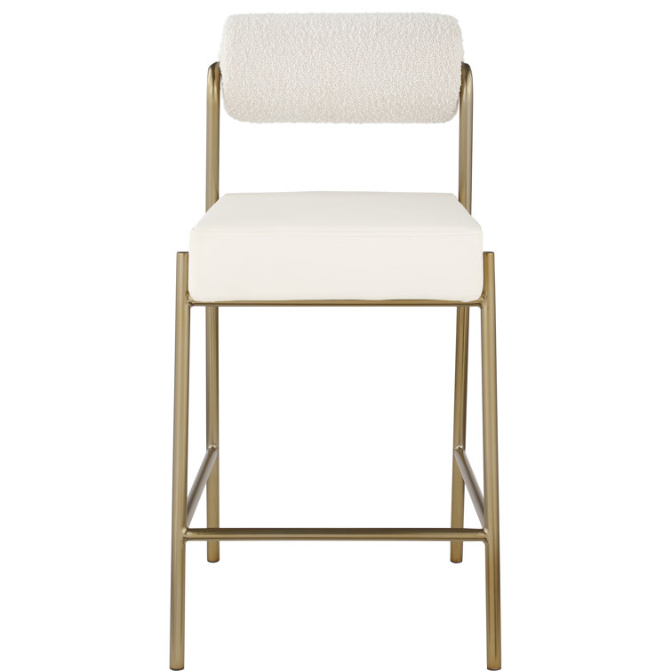 Cream leather counter online stools